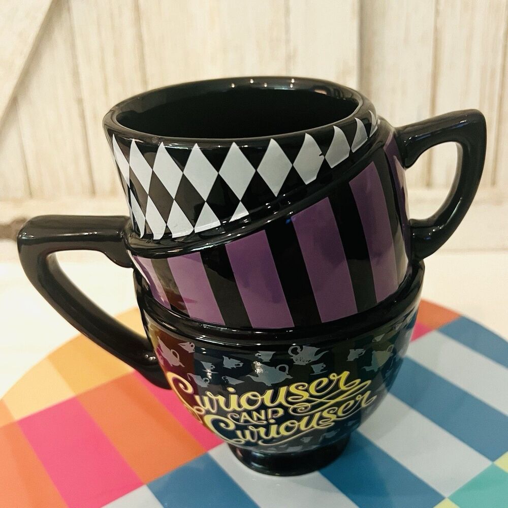 Disney's Alice in Wonderland Stacked Teacup Sculpted Ceramic Coffee Mug 20 oz